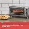 BLACK+DECKER 4-Slice Toaster Oven, TO1745SSG, Even Toast, 4 Cooking Functions Bake, Broil, Toast and Keep Warm, Removable Crumb 5