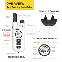 Dog Training Bark Collar 2 in 1 No Bark Control Collar 800M Rechargeable Dog Electric Collar Remote Waterproof Dog Pet Product 2