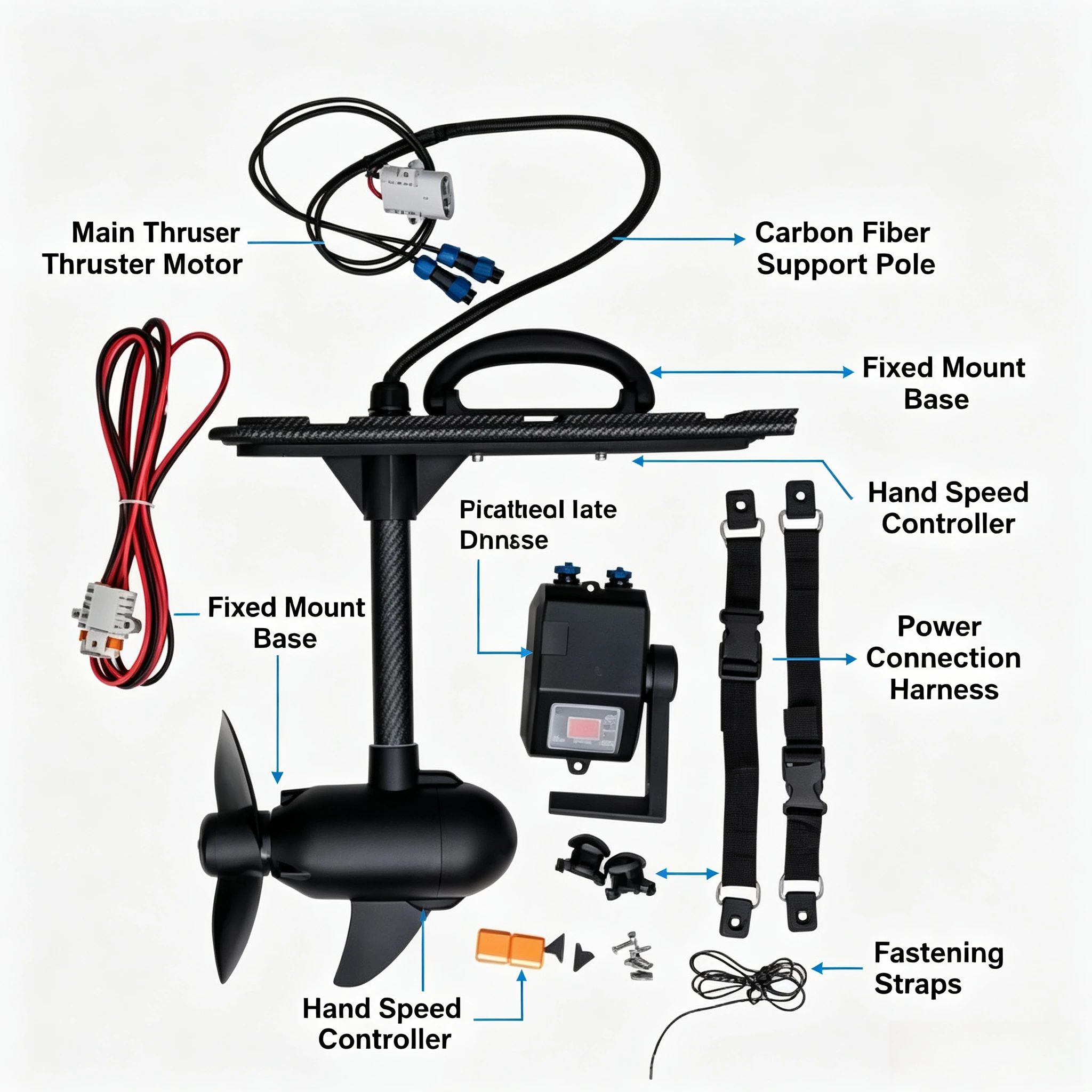 Kayak da pesca in alluminio con motore elettrico da traina da 55LBS 65LBS e pedaliera per la pesca all'aperto - immagine 2