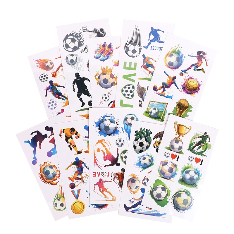 10 stücke Fußball Temporäre Tattoo Aufkleber Kinder Jungen Geburtstag Party Gefälligkeiten Sport Fußball Party Dekoration Pinata Füllstoffe Spielzeug Geschenk – Detail 14