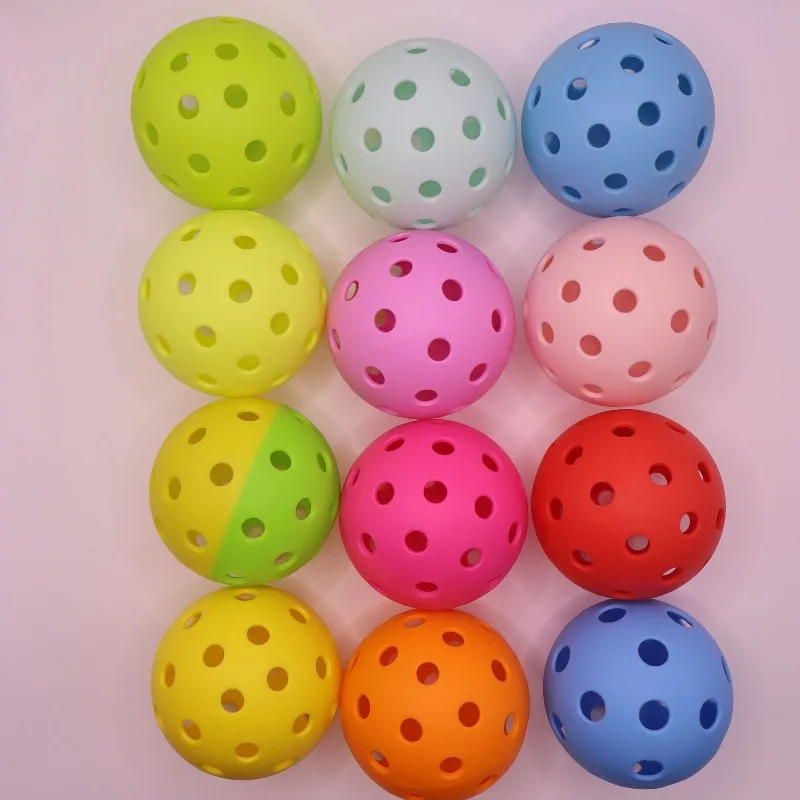 Pickleball Ball Competition Pickleball Rolling Plastic Ball Glowing Pickleball Pickle Ball with 40 Holes Racquet Sports