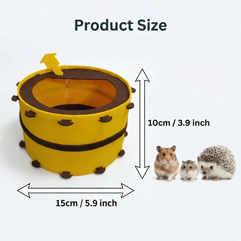 Maison en feutre doux pour hamster et refuge pour petits animaux_voghion.com