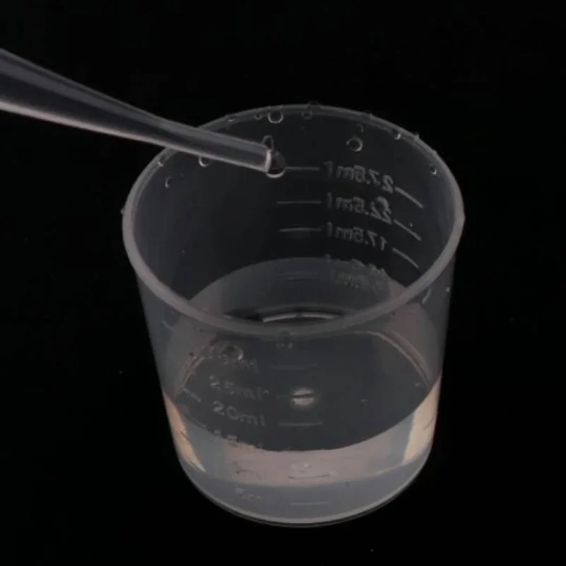 Disposable Dropper Labware Plastic 100 Test Tubes Clear Graduated Pipettes Transfer Pasteurized Cups 3ml