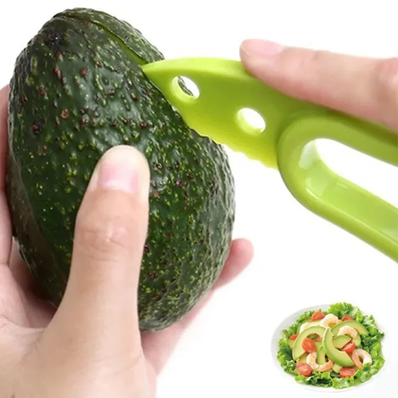Avocado Slicer 3 In 1 Shea Corer Butter Fruit Peeler Cutter Pulp Separator Plastic Knife Kitchen Vegetable Tools