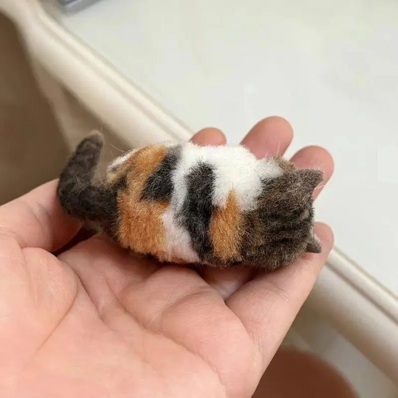 Sheep Felt Poke Cat Handmade Material Bag Beginner diy Wool Needle Felting Simulation New Friendly Creative Animal Gifts needle felting kit wool felting kit needle felting painting kit
