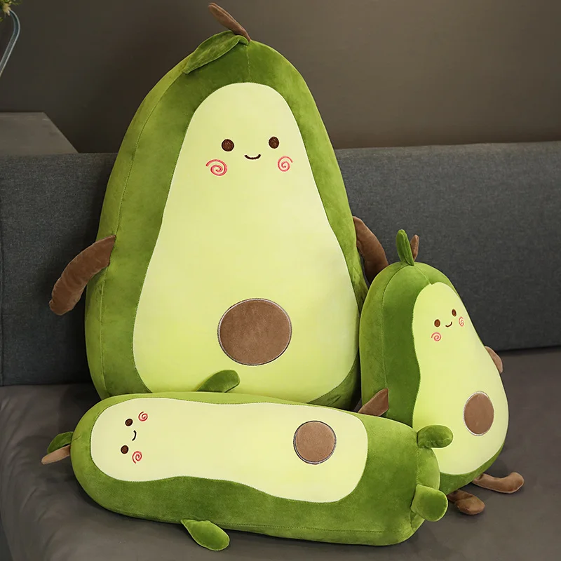 53~115cm NEW Happy Squishy Stuffed Avocado Doll Soft Green Fruit Plant Plush Toy Snuggle Buddy Xmas Gift 5