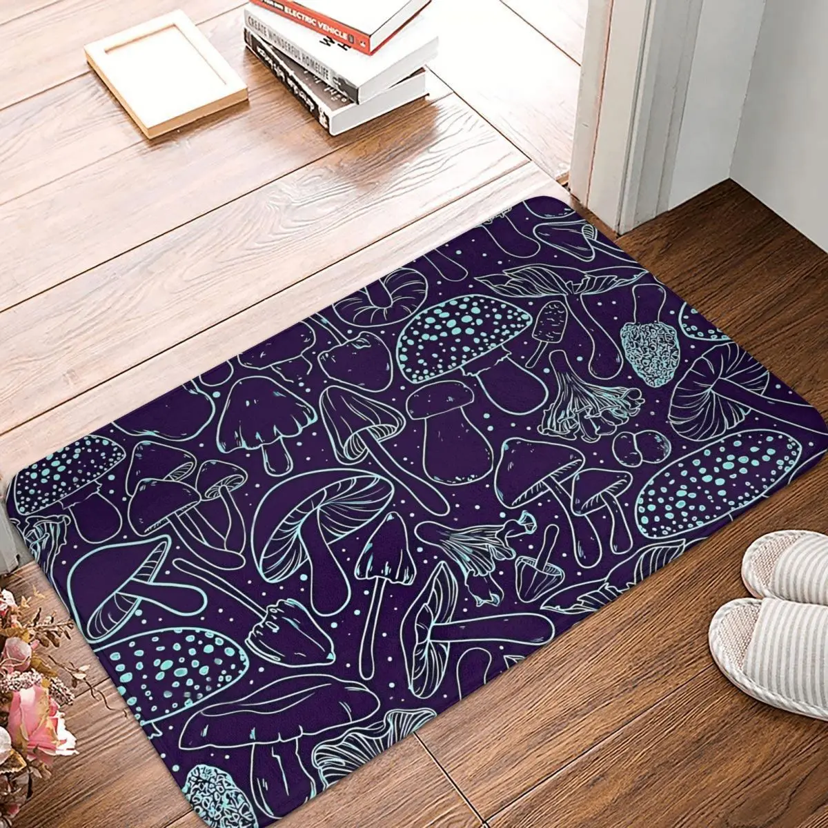 

Mushroom Mushrooms Non-slip Doormat All Carpet Living Room Bedroom Mat Welcome Flannel Pattern