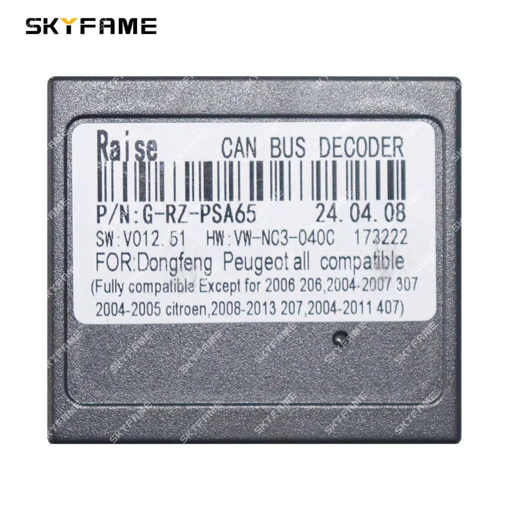 SKYFAME Car 16Pin Wiring Harness Adapter Canbus Box For Citroen Peugeot Series Berlingo C-triumph C-elysee C-qurtre