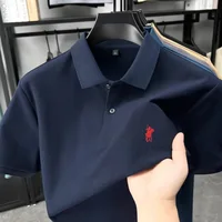 Designer marque 100% coton manches courtes polo chemise de luxe mode pony broderie hommes affaires loisirs été nouveau Respirabilité golf T-shirt 4