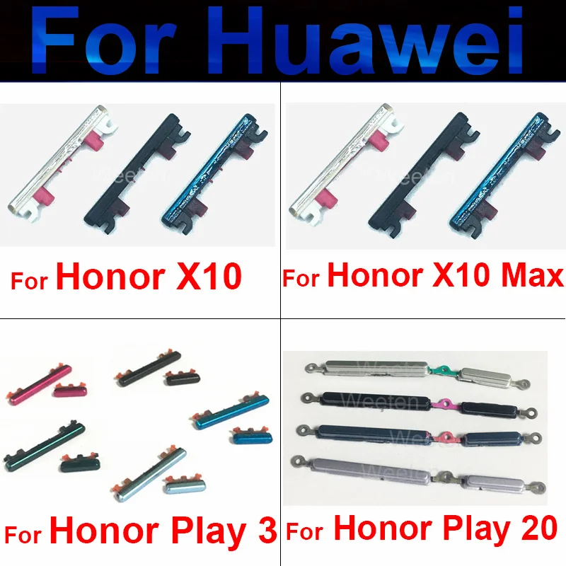 

Кнопки громкости для Huawei Honor X10 X10-Max/ Play 3 20 ON OFF Power, боковые кнопки переключения громкости, запасные части для ремонта