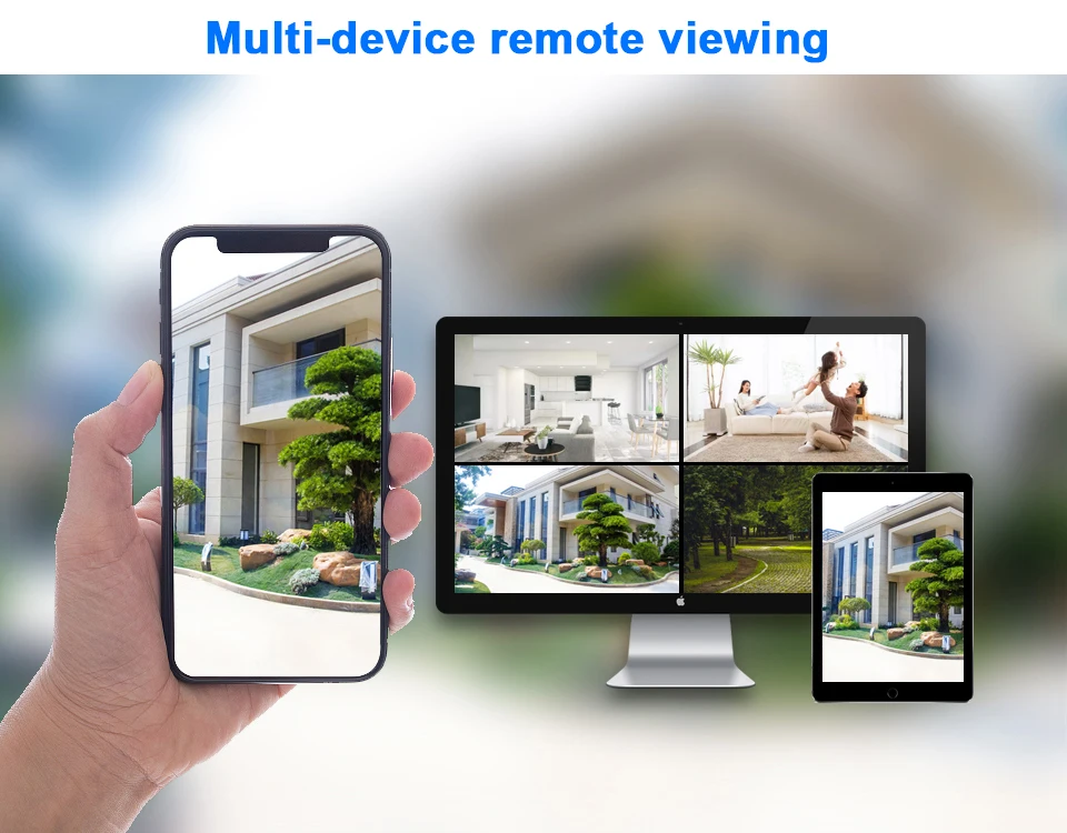 Multiple device platforms displaying the same camera feed
