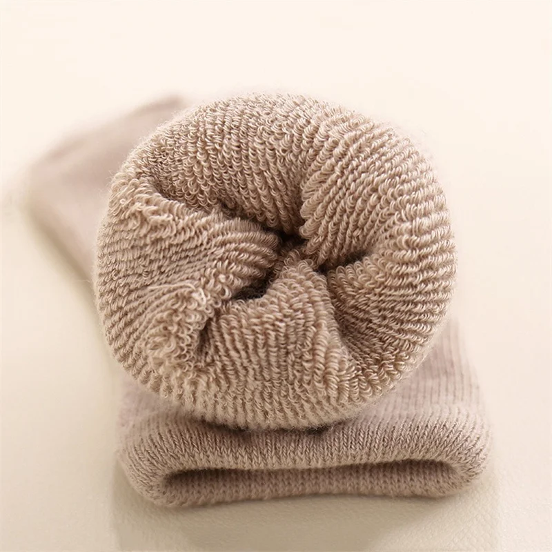 New Winter Thick Terry Cotton Socks For Girls Boys 0-3Yrs Newborn Baby Solid Socks Infant Toddler Daily Wear Keep Warm In Home 6