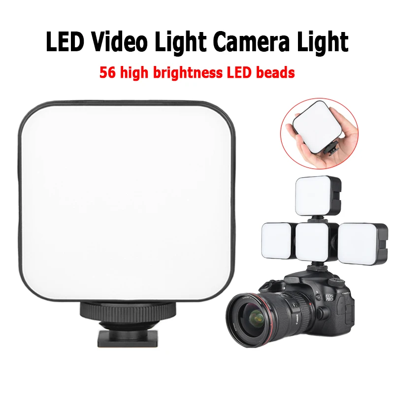 LED 6500K Video Light Camera Light Portable Photography Lighting High brightness LED For Sony DSLR Canon Nikon Sony Cameas