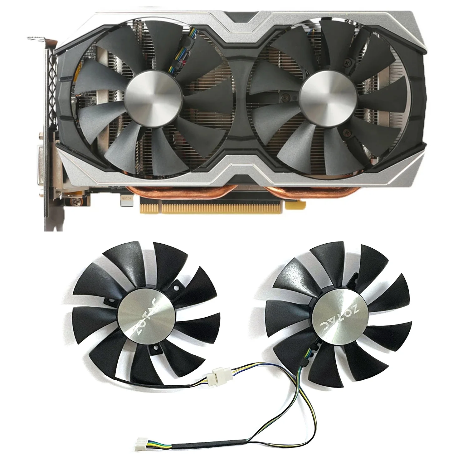 85Mm 4Pin Dc 12V 0.35A Muslimatexaltac Zotac Gtx1060 Gpu Cooler Per Zotac Amp Gtx 1060 Ventola Di Raffreddamento Grafica