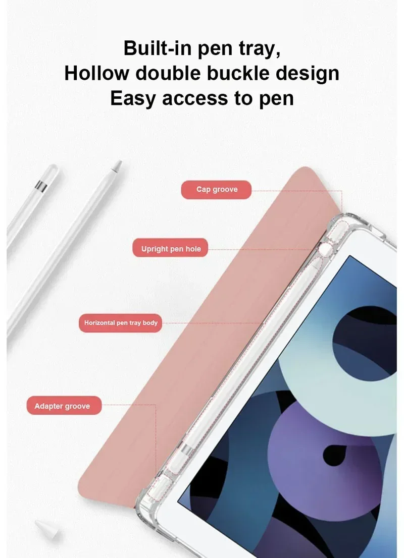 For Xiaomi Mi Pad 5 6 Case 11" Tri-Fold Pencil Holder Smart Cover for Redmi Pad 10.6" SE 11" Mi Padmax 14" Case For 5 Pro 12.4" 6