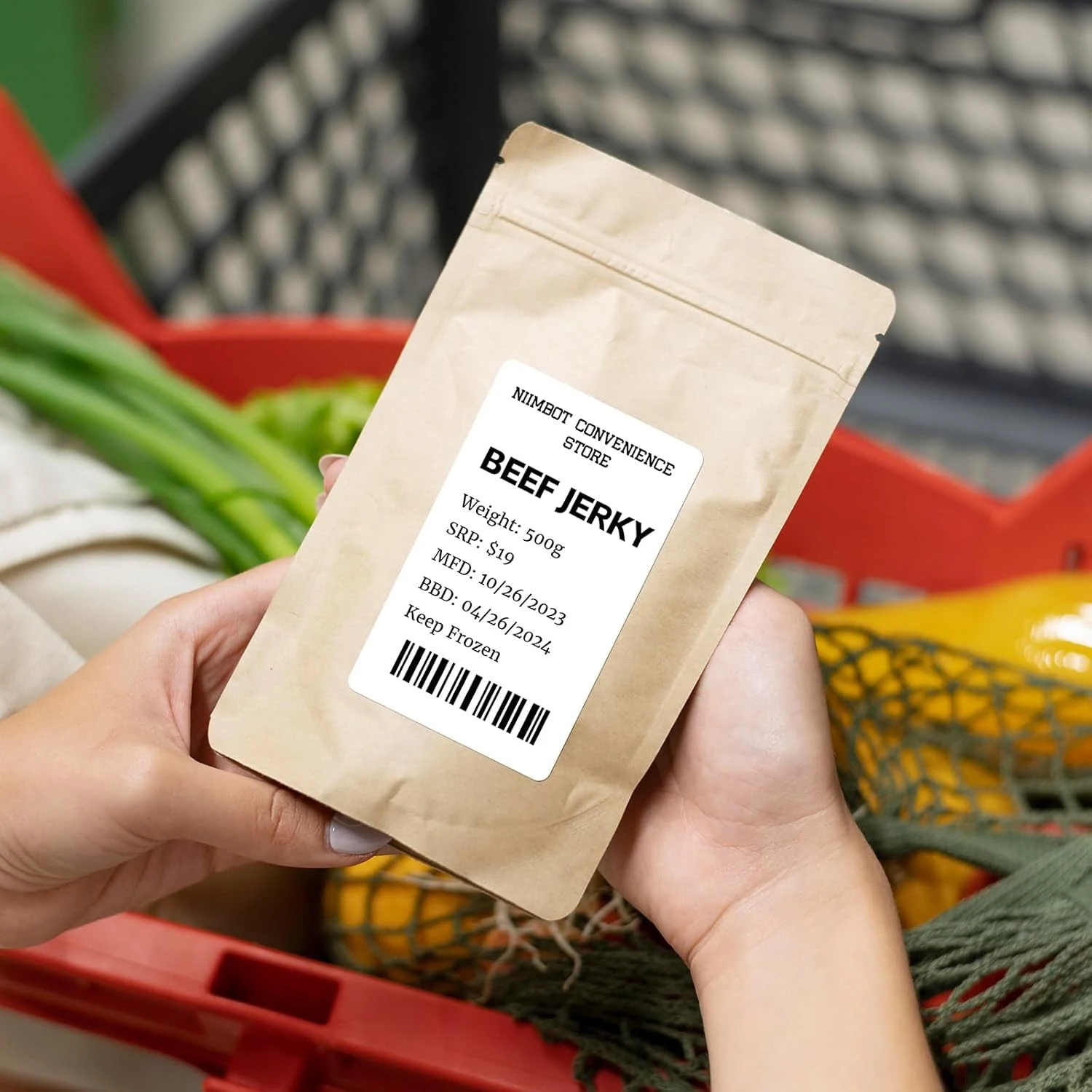 For Niimbot B4 4-inch Portable Thermal Label Printer Big Size 20-100mm Labels Paper 100x150mm 4x6 Shipping Barcode Sticker