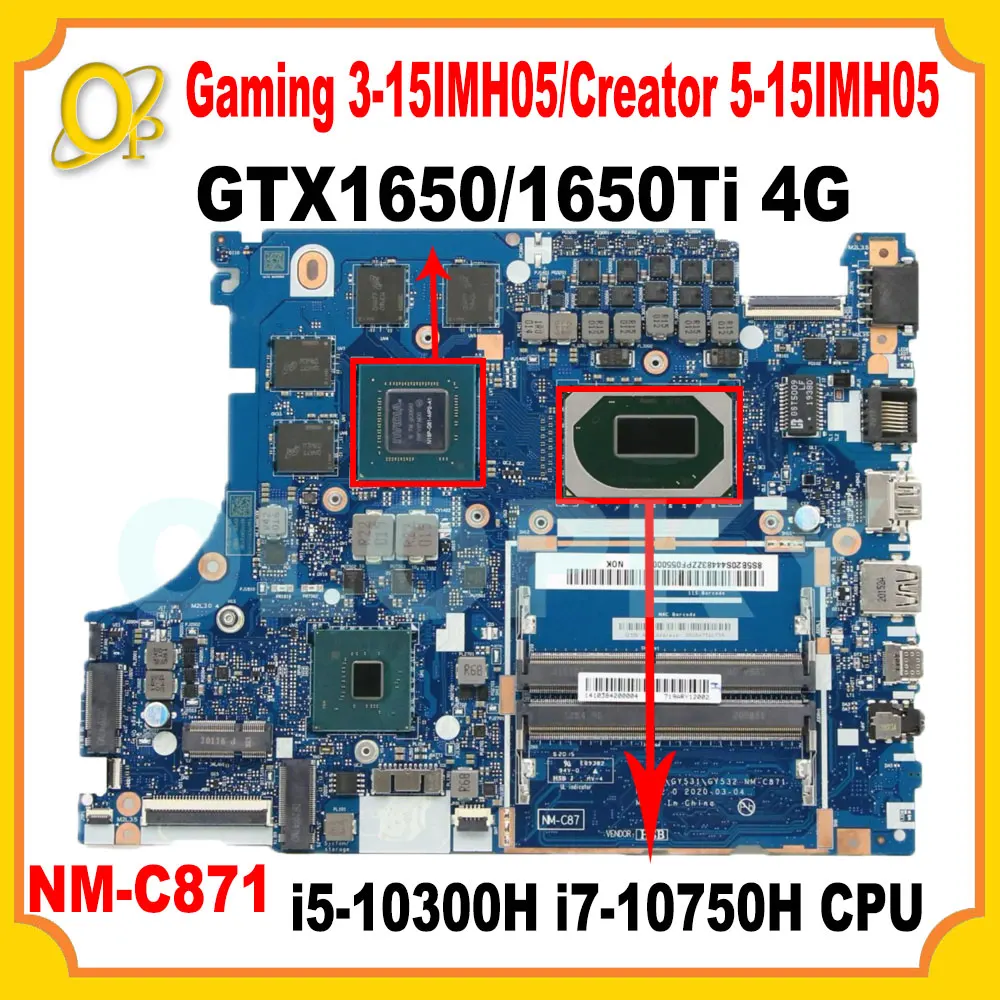 NM-C871 for Lenovo gaming 3-15IMH05/Creator 5-15IMH05 laptop