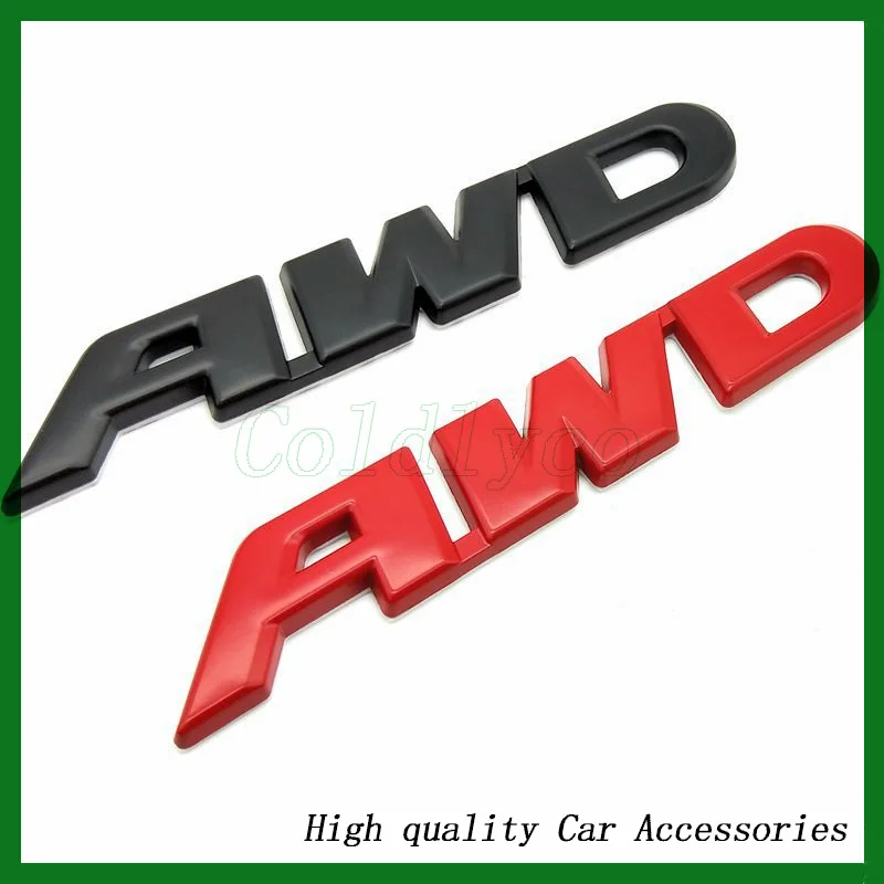 3D 금속 fpr AWD 편지 로고 자동차 트렁크 엠블럼 펜더 배지 데칼 스티커 Civic CRV RAV4 액세서리