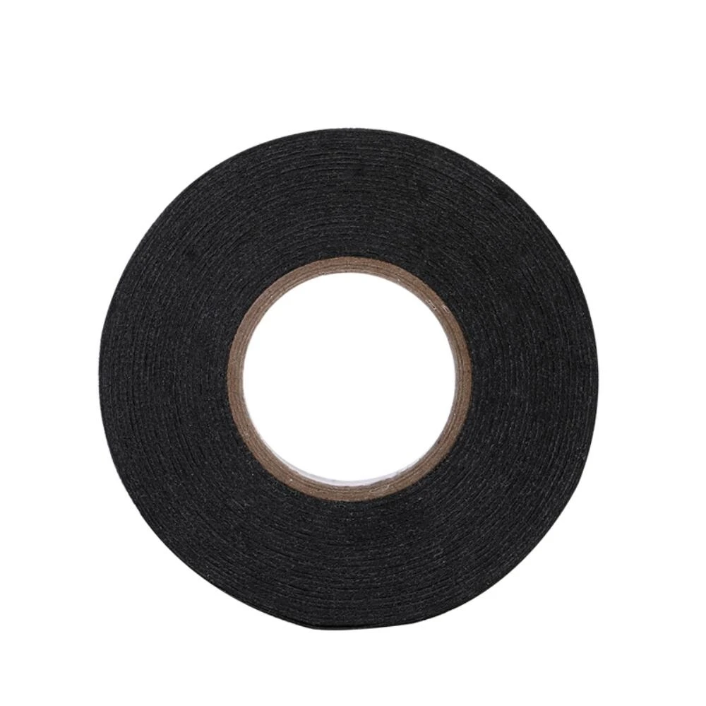 19mm 25mm Black Noise Reduction Adehsive Tape Electrical Maintenance Auto Car Wiring Harness Strapping Fabric Flannel Cloth Tape