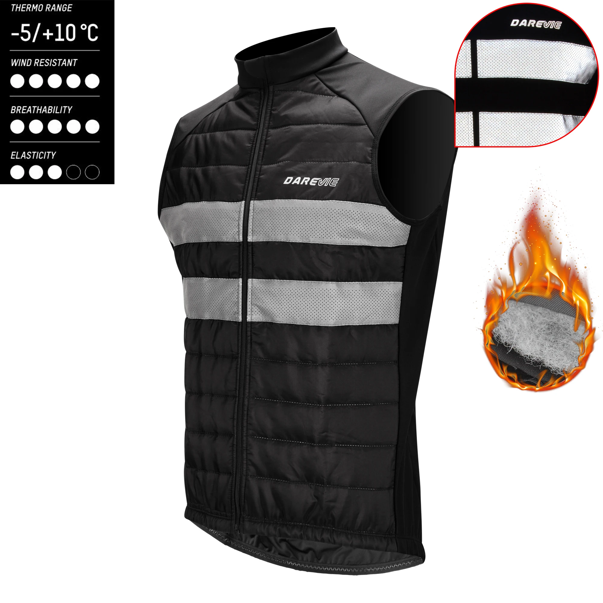 DAREVIE-Colete de ciclismo sem mangas para homens e mulheres, jaqueta térmica, colete térmico, alta qualidade,-5 ℃ ~ 10 ℃, 2023, inverno
