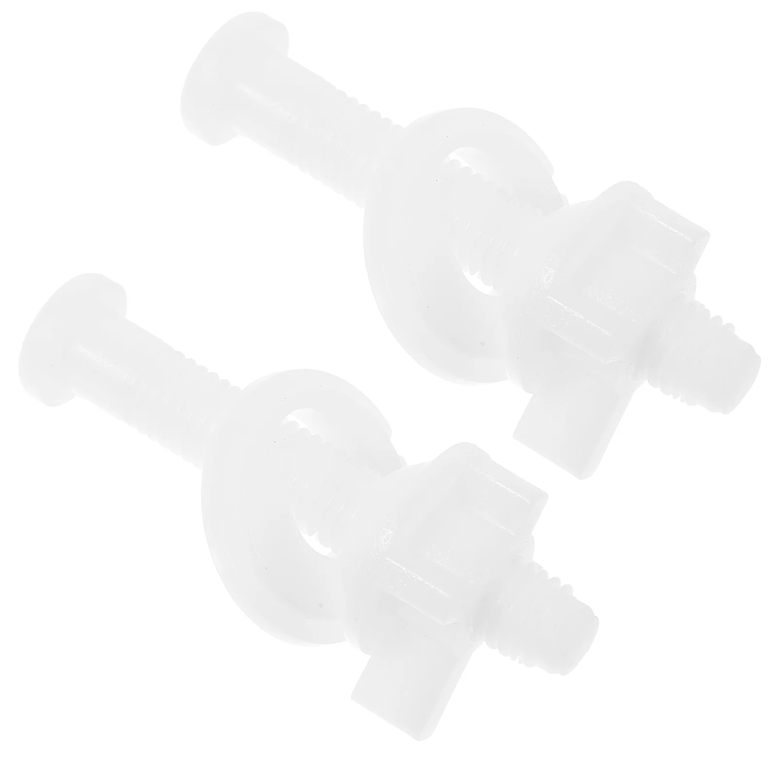 

2 Pcs Kits Bolt Toilet Seat Bolts Washer Hardware Replacement Parts White Washers