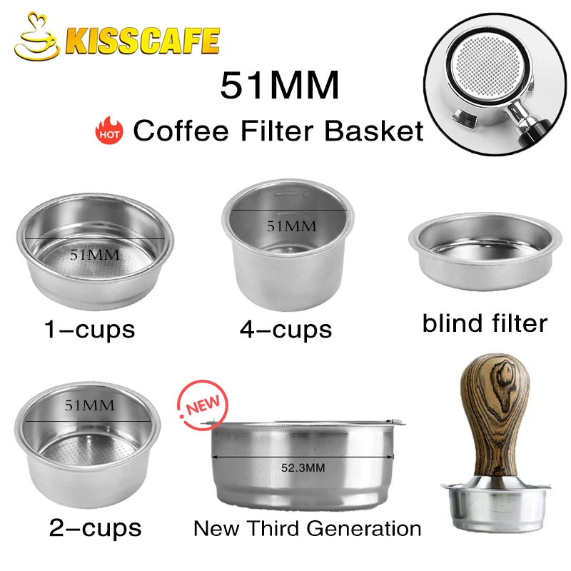 2 tazze) Cestello filtro pressurizzato per macchine da caffè