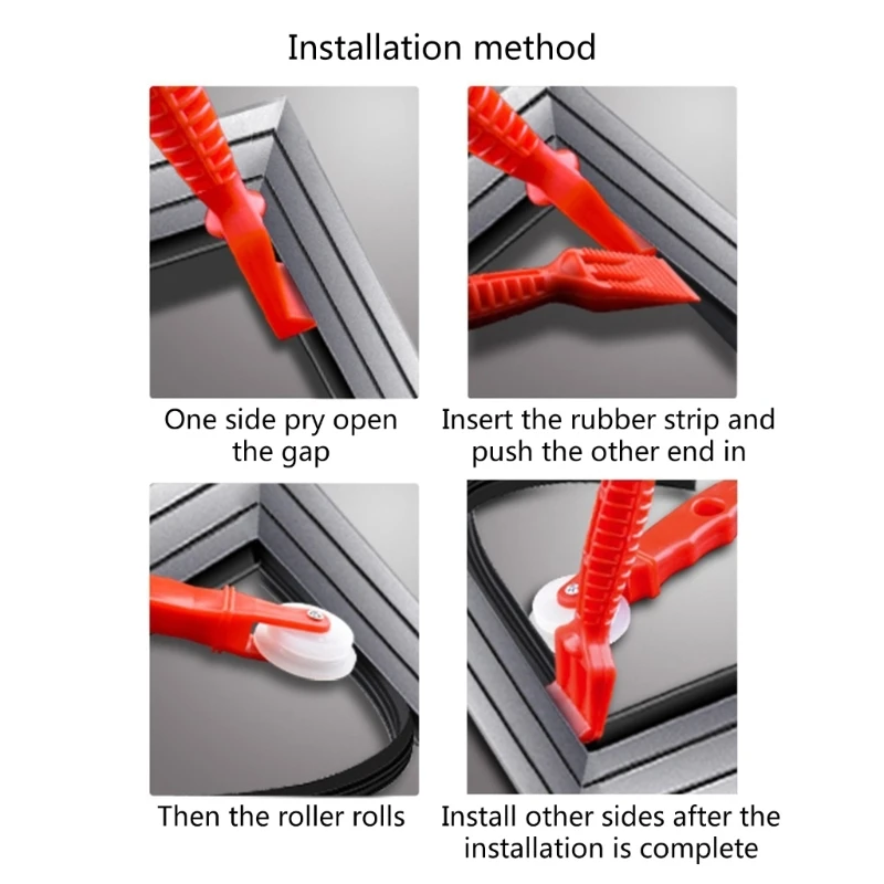 Set of 2Convenient Screen Rolling Tool Glazing Shovel Spline Roller Window Installation Tool Improve Seal Performances
