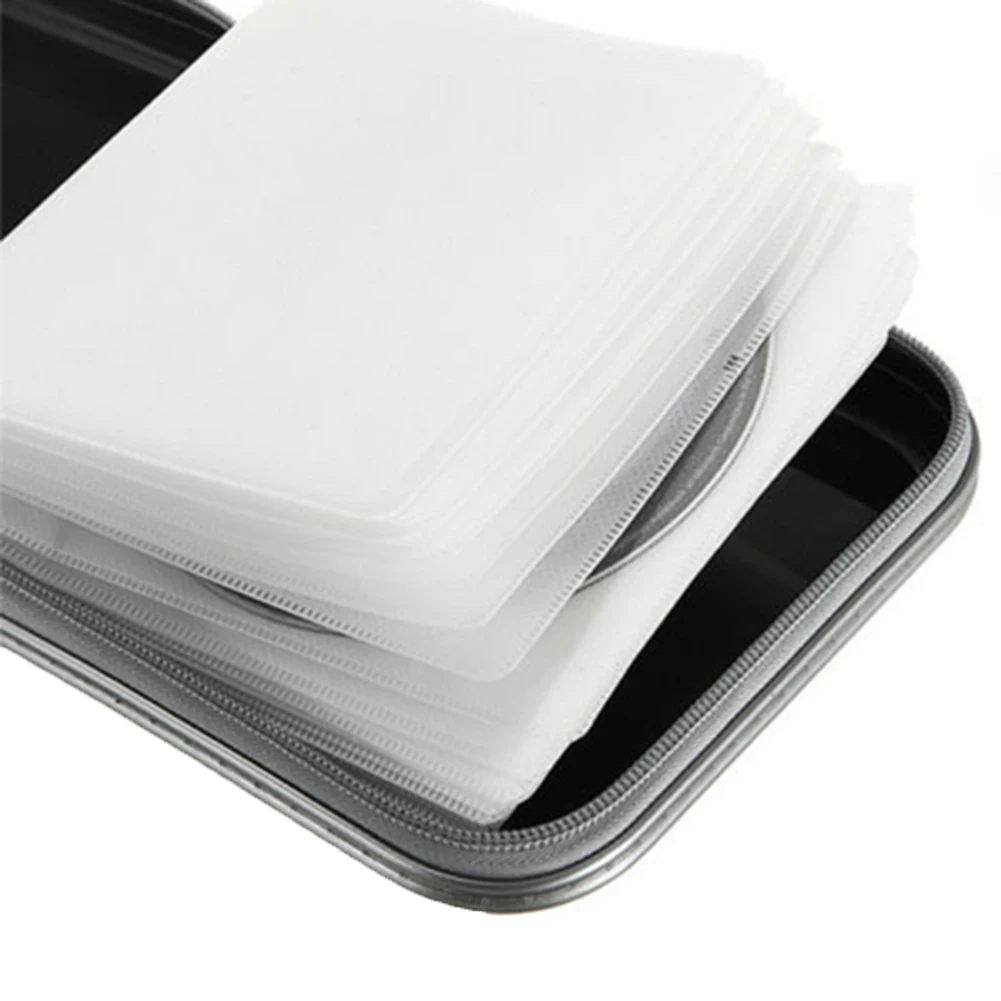 Portable CD DVD Case 40 Capacity EVA Storage Bag Round Holder with Zipper for Home Car CD Box Bags Accessories