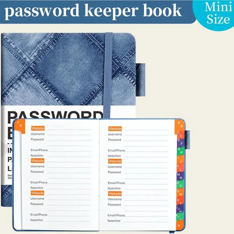 Password Organizer Address Book With Alphabetical Tabs 120-Pages Address Books For Seniors To Record Internet Logins