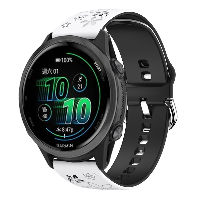 Comfortable 20mm Laser Engraved Silicone Strap Replacement Band