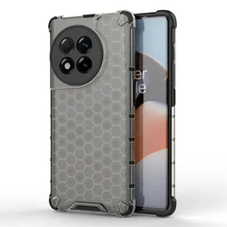 Honeycomb Pattern Armor HD Seismic Protective Shell Case for OnePlus ACE3 Pro (Black)
