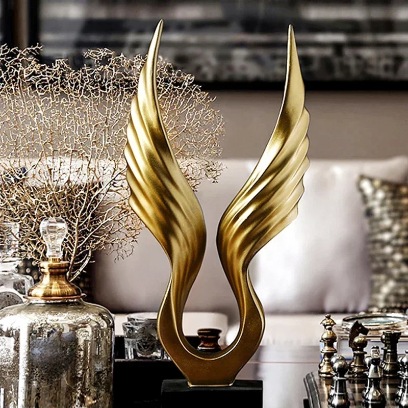 

Golden Angel Wings Eagle Wings Ornaments Trophy Sculpture Home Decoration Accessories Living Room Children's Room Decorations