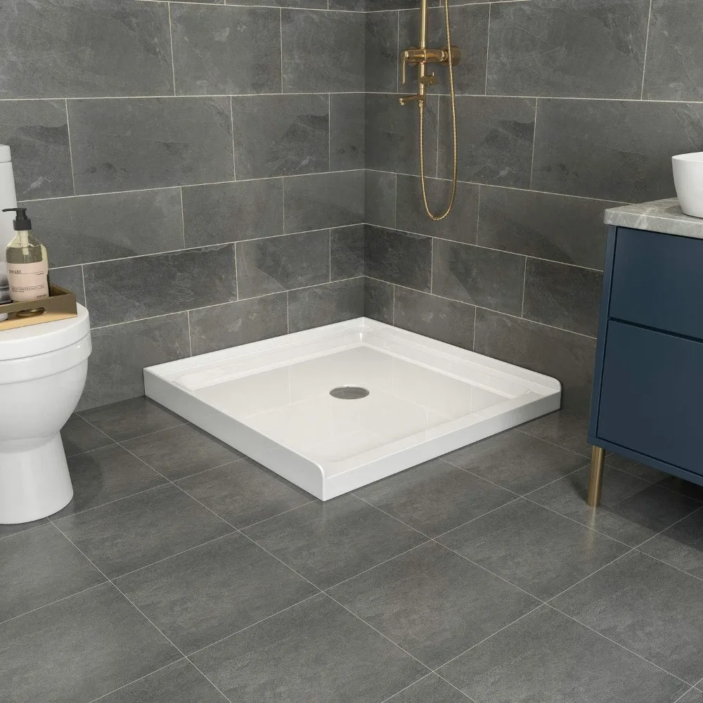 Shower Base Single Threshold Center Drain Shower Pan in ,36" X 36"Shower Base