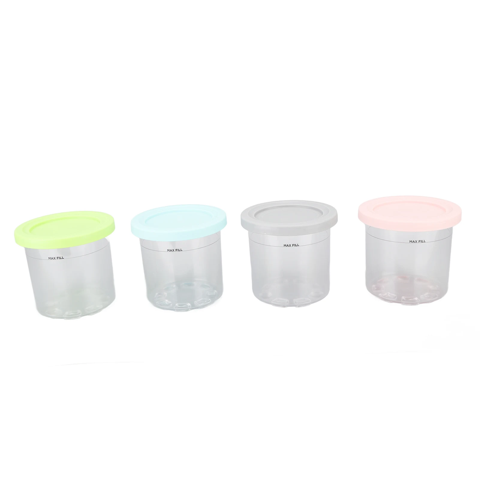 Ice Cream Bowl 4Pcs Ice Cream Cup For Ninja Ice Cream Maker Cups Reusable Can Store Pints Containers With Sealing Kitchen Accessories