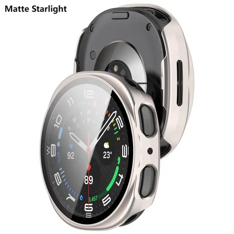 Premium Tempered Glass Protective Case for Smartwatch - Scratch-Resistant and Durable Cover Accessory