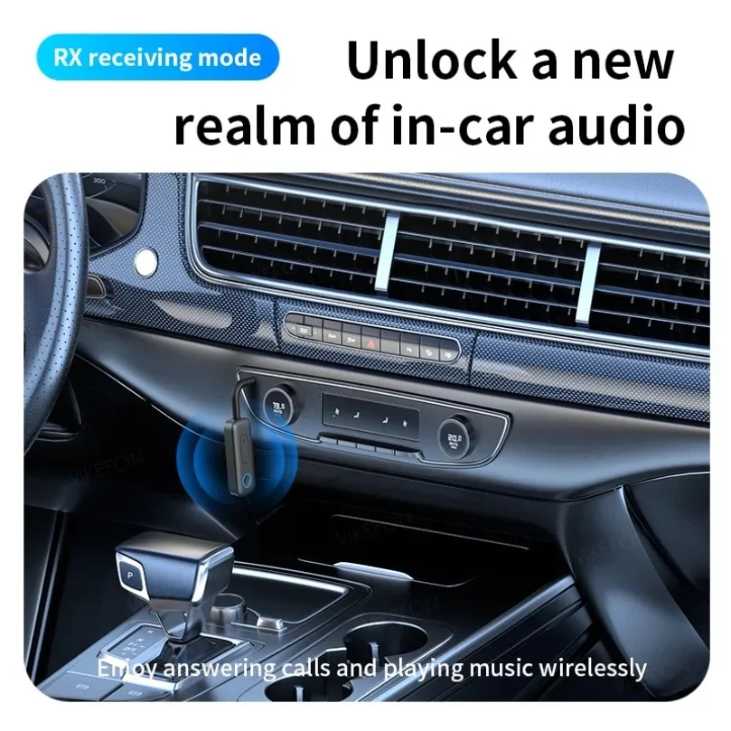 VIKEFON 2-in-1 Bluetooth 5.4 Airplane Transmitter Receiver Wireless Bluetooth Adapter-Use with Any 3.5MM Jack on Flight TV