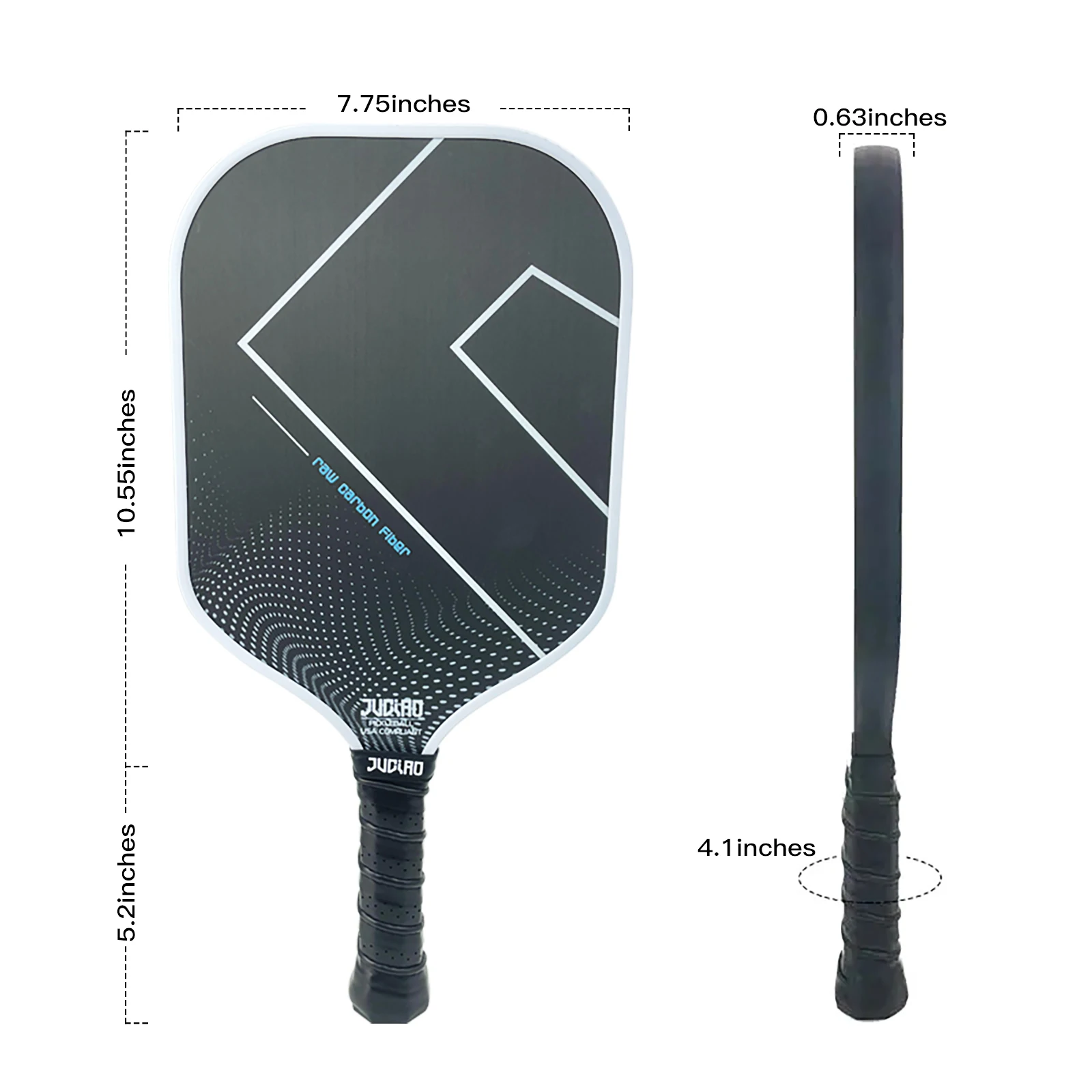 Juciao T700 Ruwe Koolstofvezel Pickleball Peddel Met Grote Sweet Spot 16Mm Controle & Power Pickleball Racket