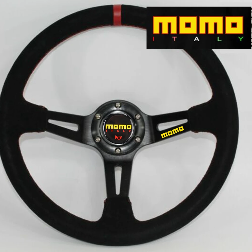 

14Inch Universal Racing MOMO Steering Wheel Car Rally Drift Suede Leather JDM Steering Wheel Volantes For HONDA TOYOTA BMW VW