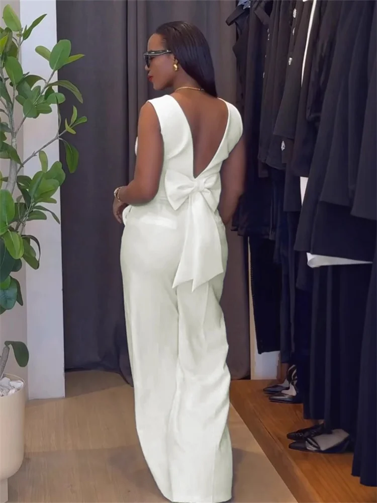 Wmstar Two Piece Set Women Top and Pants Set Sleeveless Office Lady Matching Outfits Elegant Clothes Wholesale Dropshipping 2025