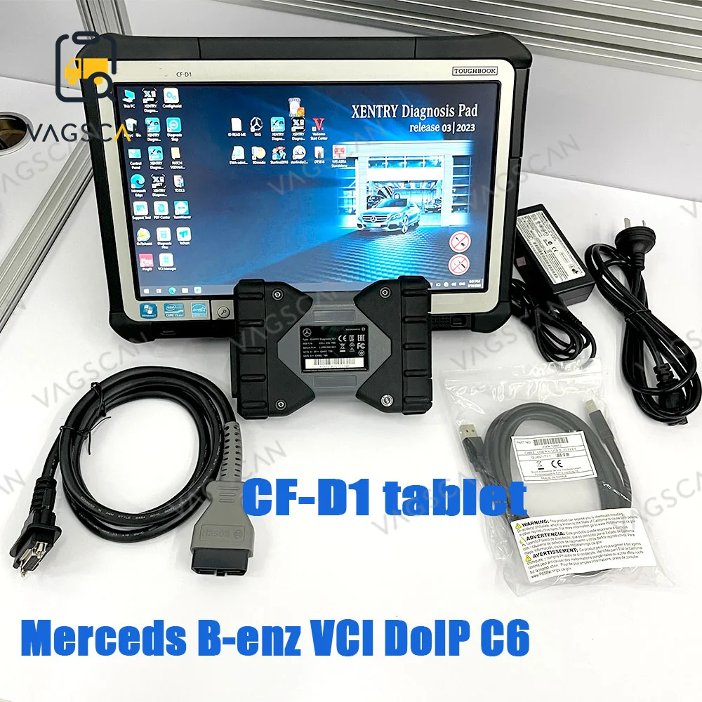 Multiplexer Mb Star C6 Doip Vci Wifi Xentry Software Strumenti Di Diagnosi Per Camion Per Auto Set Completo Con Laptop Cfd1 Cf-D1