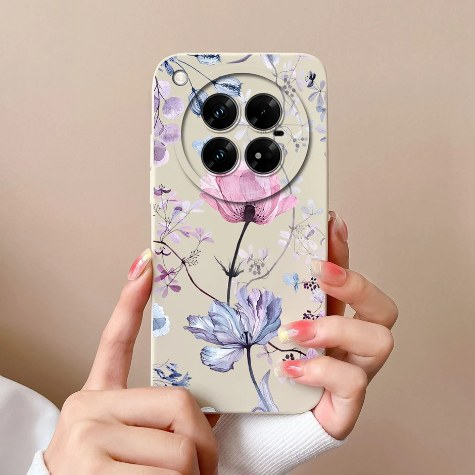 Pretty Simplicity Flowers Silicone Soft Phone Case - Elegant Floral Design Protective Bumper Cover