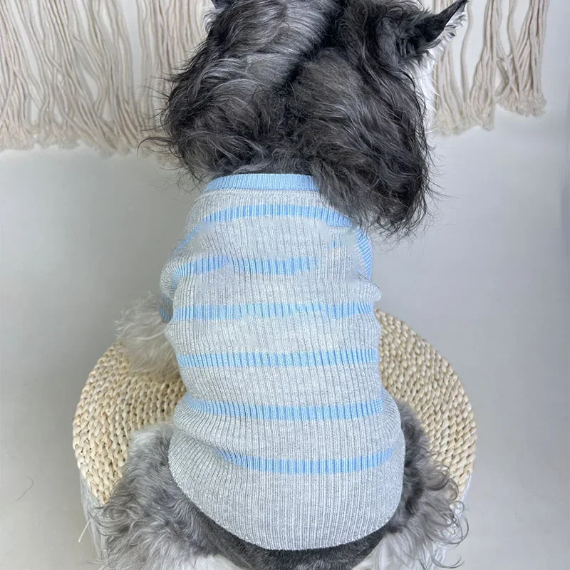 

Модная весенне-осенняя хлопковая одежда для домашних собак, одежда для маленьких собак, полосатый свитер для чихуахуа для йорков CL0098
