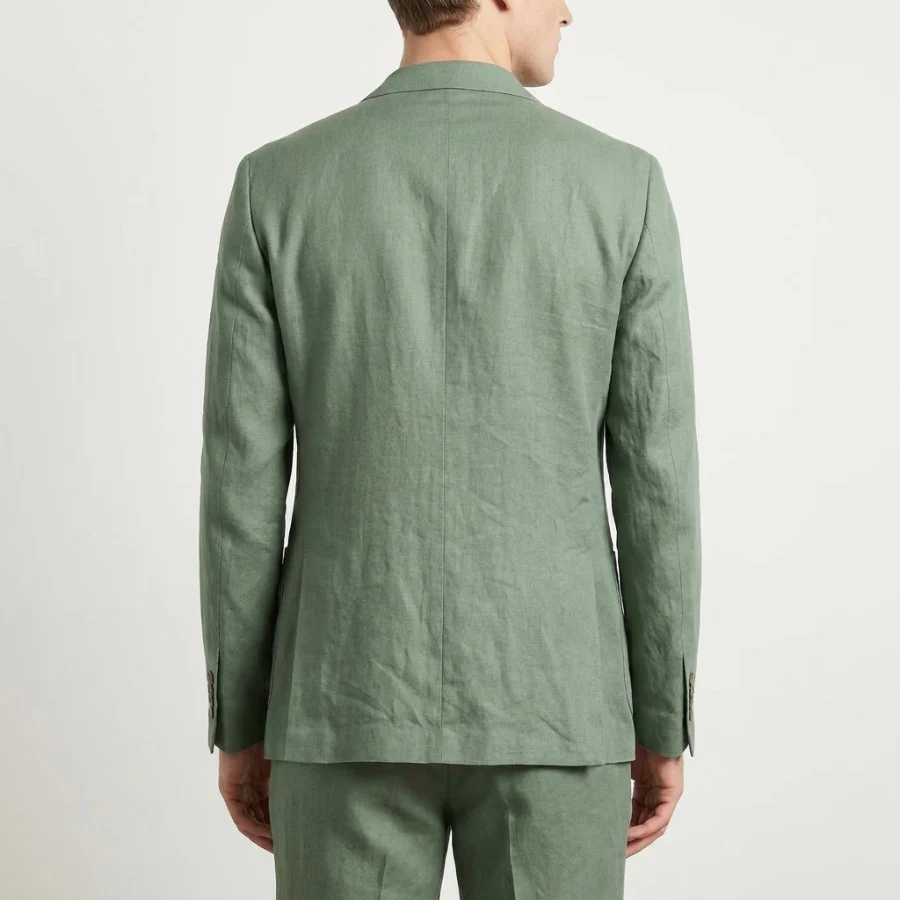 Costume homme en lin vert sauge pour bal de promo