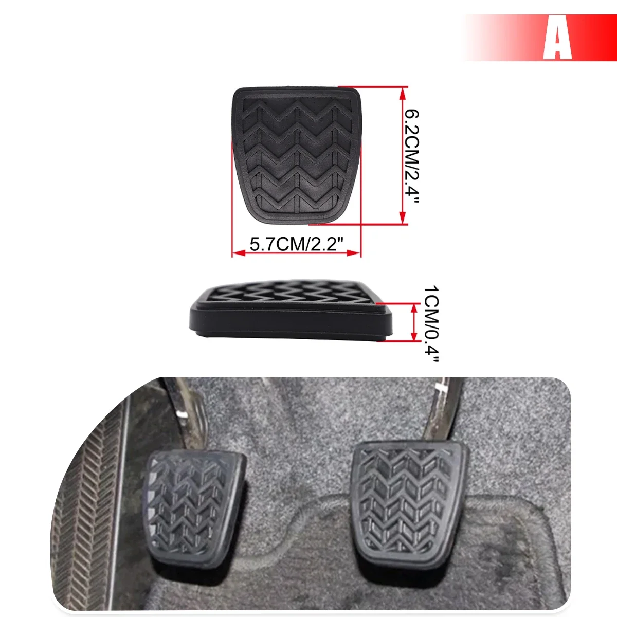 Car Brake Clutch Foot Pedal Pad Cover Rubber Accessories For