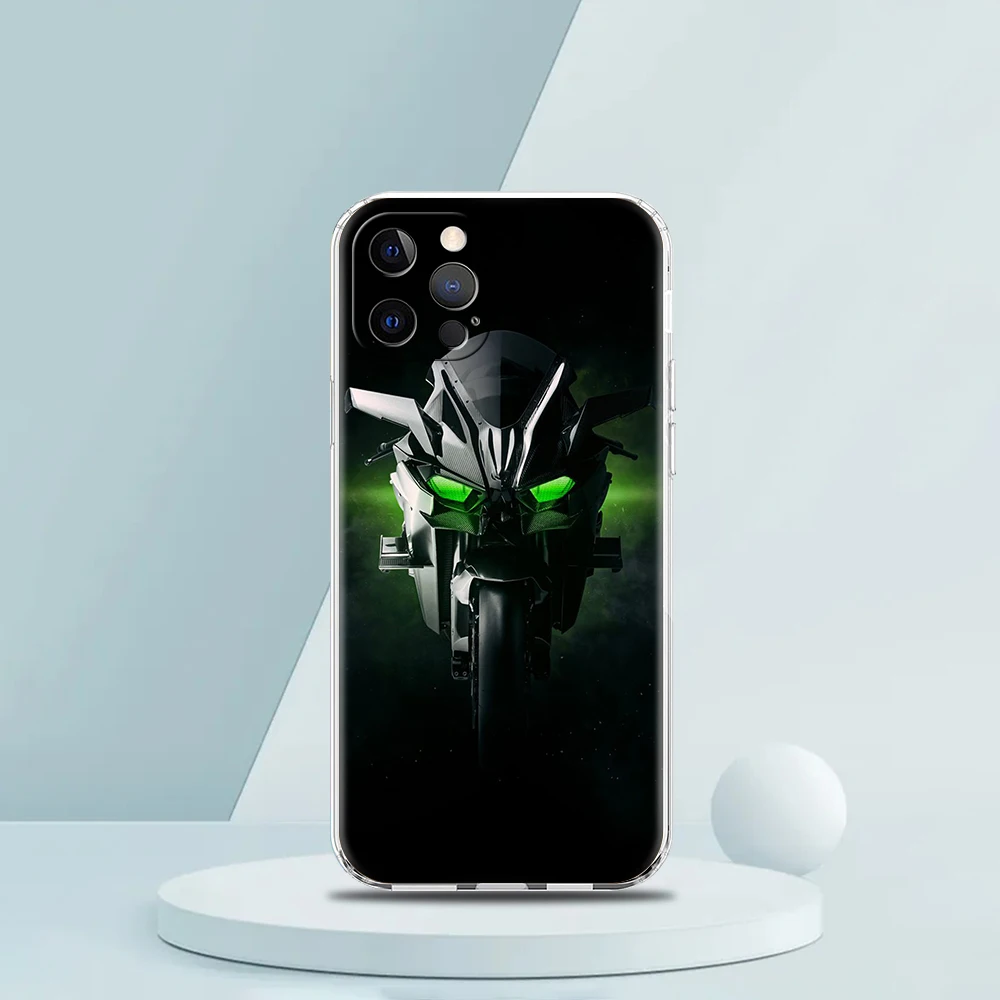 Cartoon Motorcycle Transparent Soft Phone Case Cover