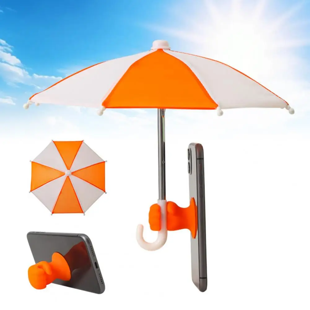 Phone Umbrella Fist Suction Cup UV Protection Universal Mini Windproof Sun Shade Mobile Phone Umbrella Accessories phone umbrella