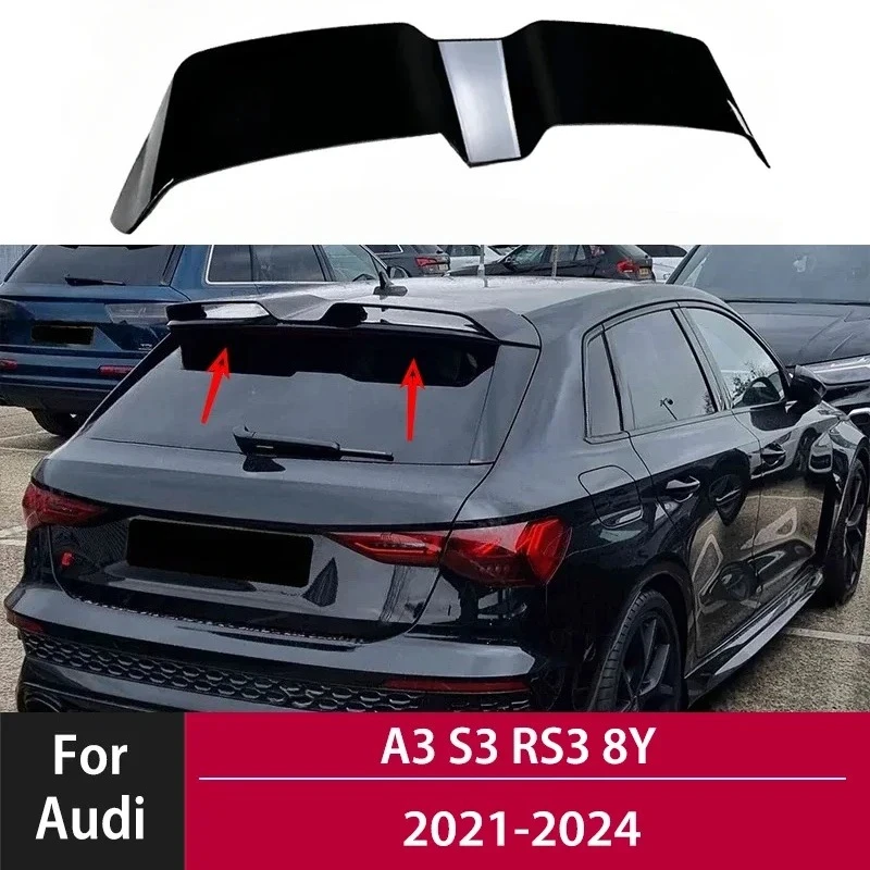 For Audi A3 S3 RS3 8Y Sportback 2021-2024 Car Rear Trunk Boot Roof Lip Lid Spoiler Cap Rear Trunk Spoiler Wing body kit Tuning 1