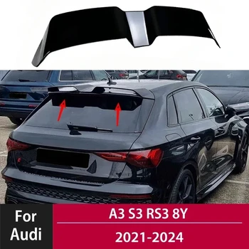 Glossy Black Rear Roof Spoiler Wing Lip for Audi A3 / S3 / RS3 (8Y Sportback, 2021-2024)