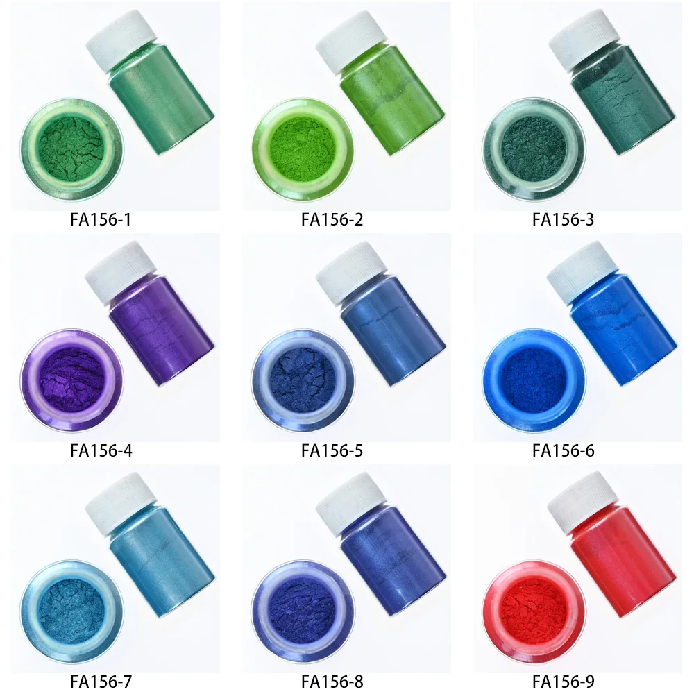 10g/Bottle Christmas Nail Art Mica Powder Neon Pearlescent Chrome Pigment Dust Iridescent Mirror Laser Party Nails Decor Powder