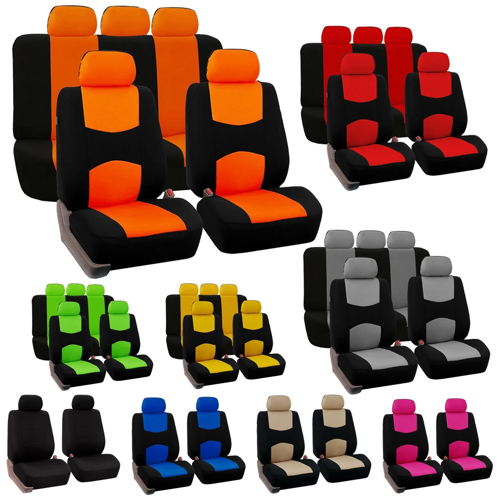 2/4/9PCS Polyester Car Seat Covers For KIA Rio Niro K3 K5 Soul Ceed